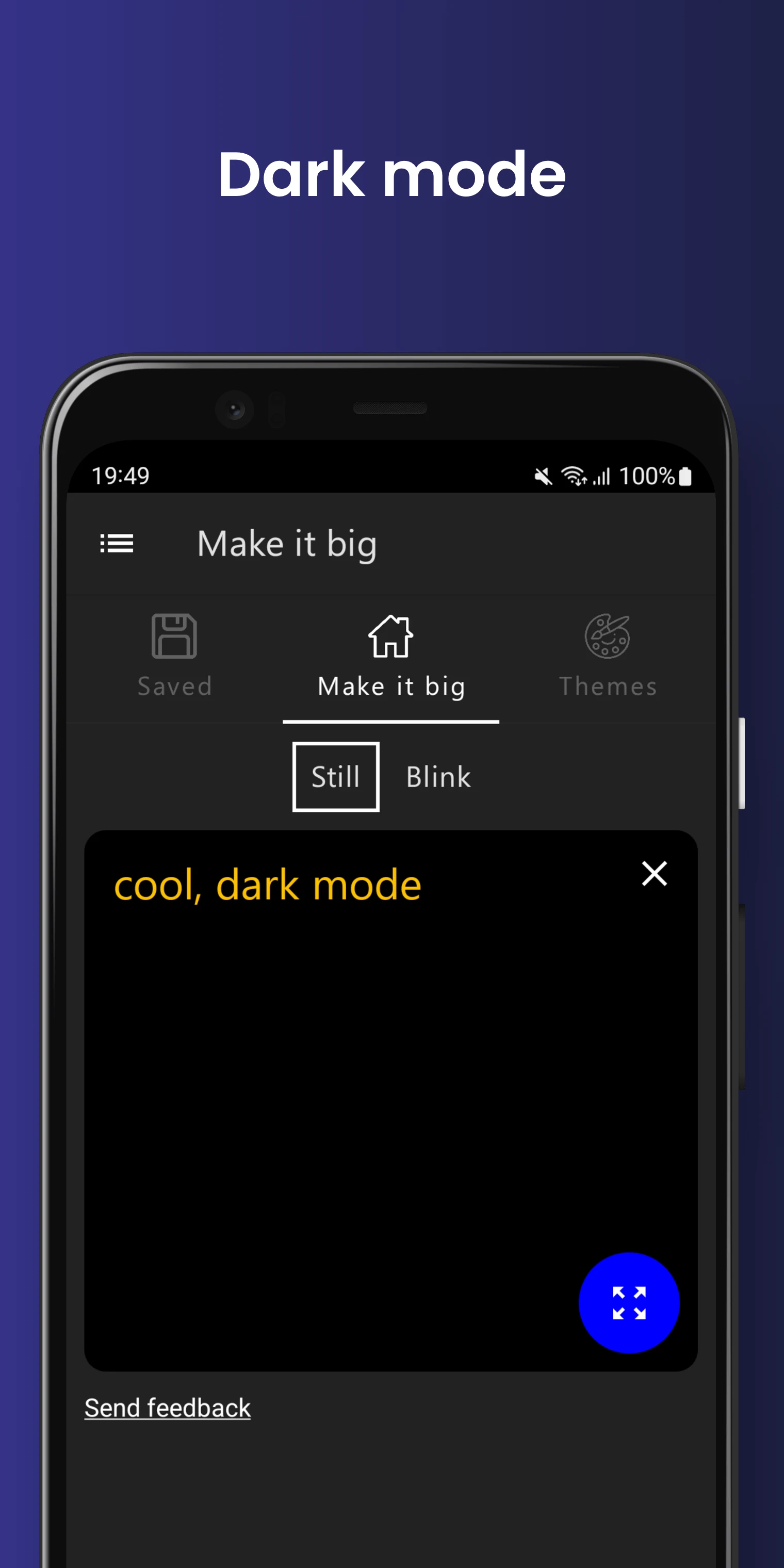Make it big - Large text screenshot