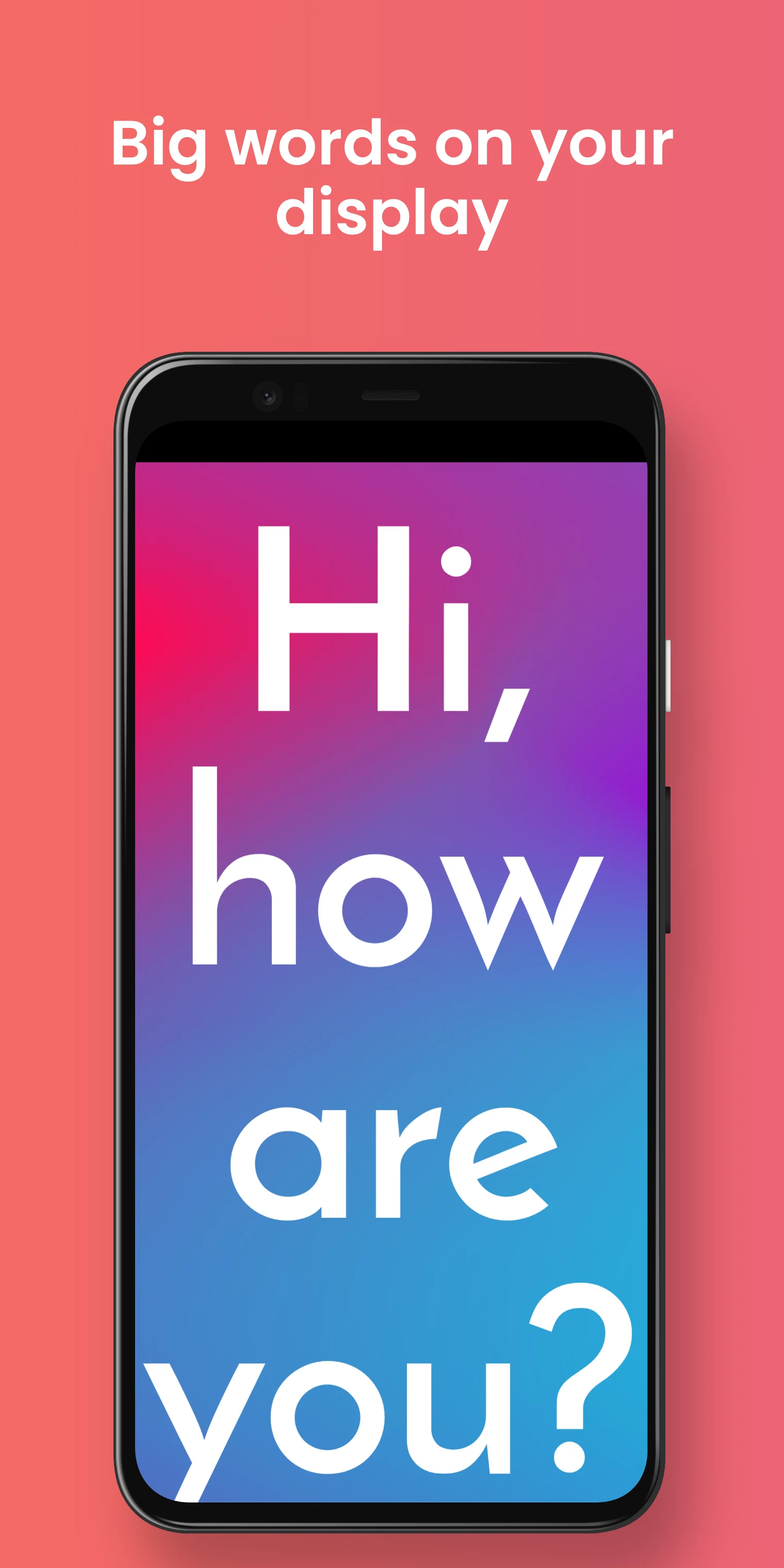 Make it big - Large text screenshot